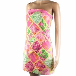 Lilly Pulitzer diamond bright print dress size 4